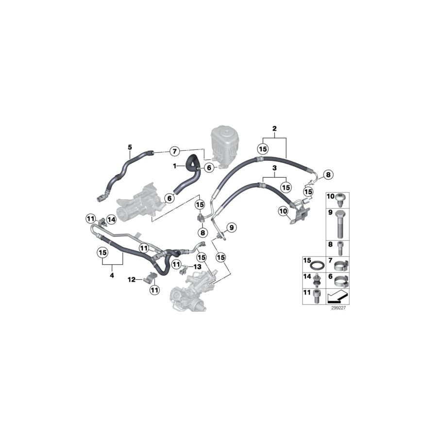 Genuine BMW 32416791634 F01 F12 F07 Return Pipe Bracket (Inc. 750LiX 4.0, Hybrid 7 & 550iX 4.4) | ML Performance UK Car Parts