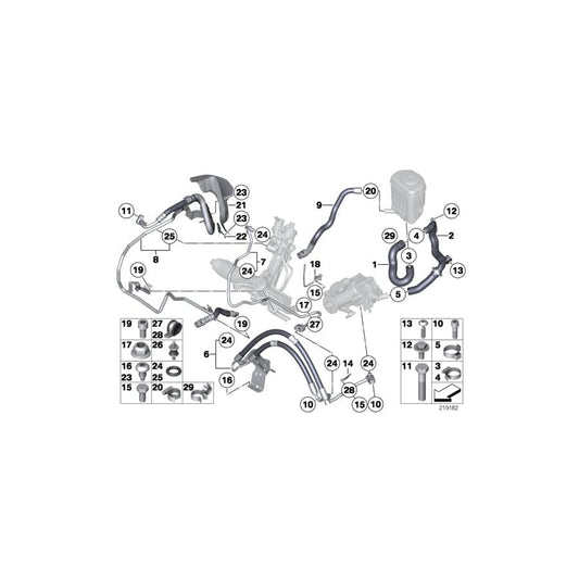 Genuine BMW 32416786573 F12 F13 F06 Expansion Hose 1St Part PART 1 (Inc. 550iX 4.0, 550i & 650iX 4.4) | ML Performance UK Car Parts