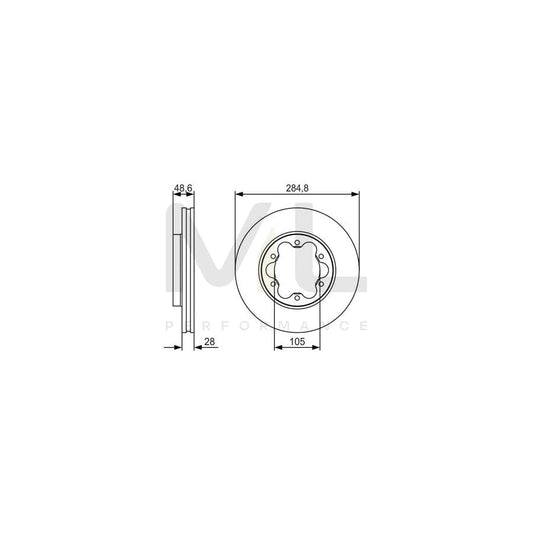 BOSCH 0 986 479 R27 Brake Disc for TOYOTA HIACE Vented, Oiled | ML Performance Car Parts