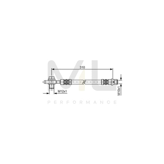 BOSCH 1 987 476 308 Brake Hose 310mm, M10x1 | ML Performance Car Parts