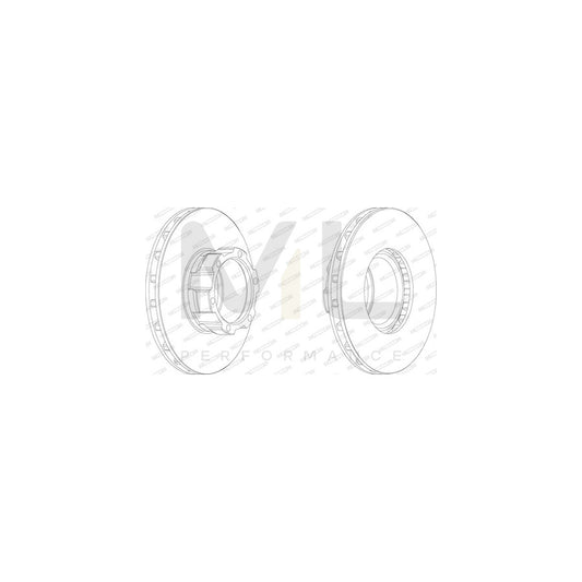 FERODO PREMIER FCR162A Brake Disc suitable for MERCEDES-BENZ VARIO Vented | ML Performance Car Parts