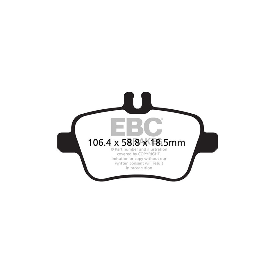 EBC PD03KR876 Mercedes-Benz W176 C/X117 X156 Yellowstuff Rear Brake Pad & Plain Disc Kit 2 | ML Performance UK Car Parts