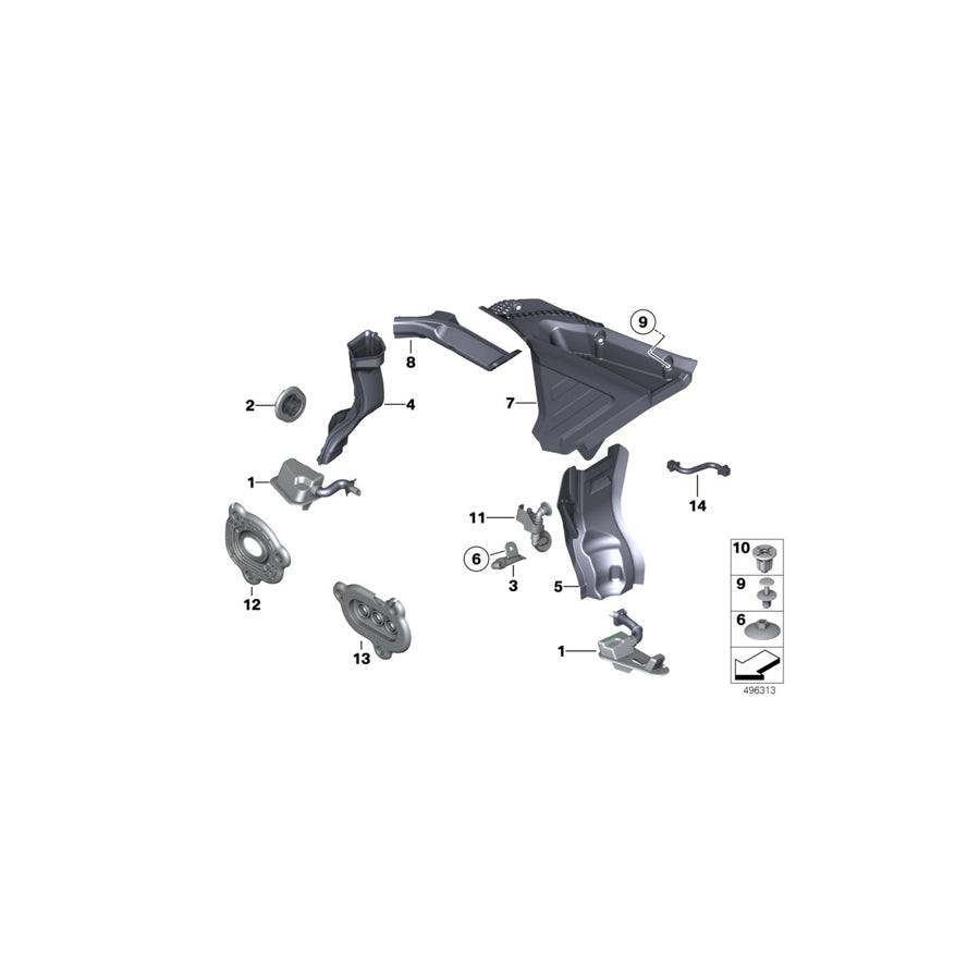 Genuine BMW 64119115380 F12 F03 F02 Sealing Plate, Heater (Inc. 650iX 4.4, 520i & 750LiS) | ML Performance UK