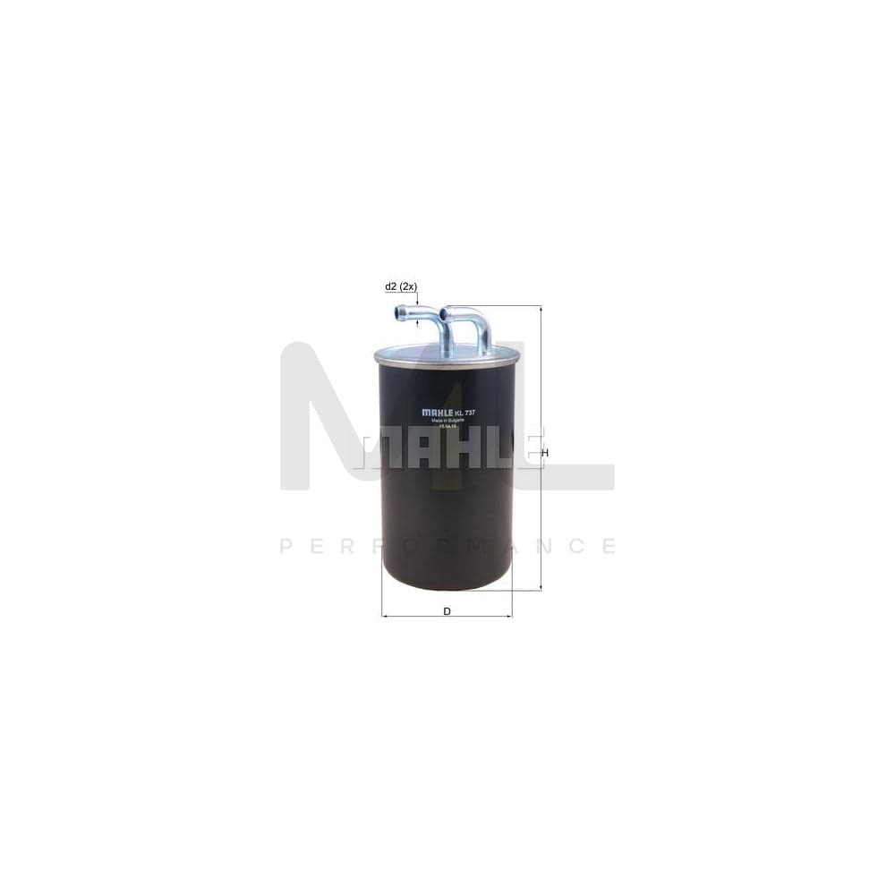 MAHLE ORIGINAL KL 737 Fuel filter In-Line Filter | ML Performance Car Parts