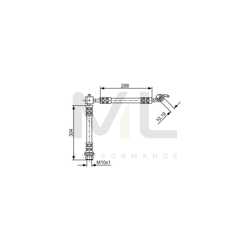 BOSCH 1 987 476 358 Brake Hose 643mm, M10x1 | ML Performance Car Parts