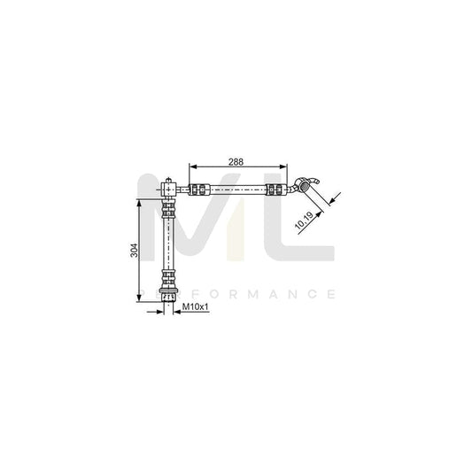BOSCH 1 987 476 358 Brake Hose 643mm, M10x1 | ML Performance Car Parts