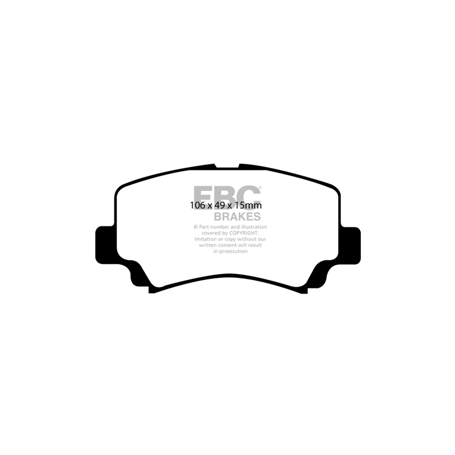 EBC PD01KF1119 Opel Vauxhall Agila Greenstuff Front Brake Pad & Plain Disc Kit  2 | ML Performance UK Car Parts