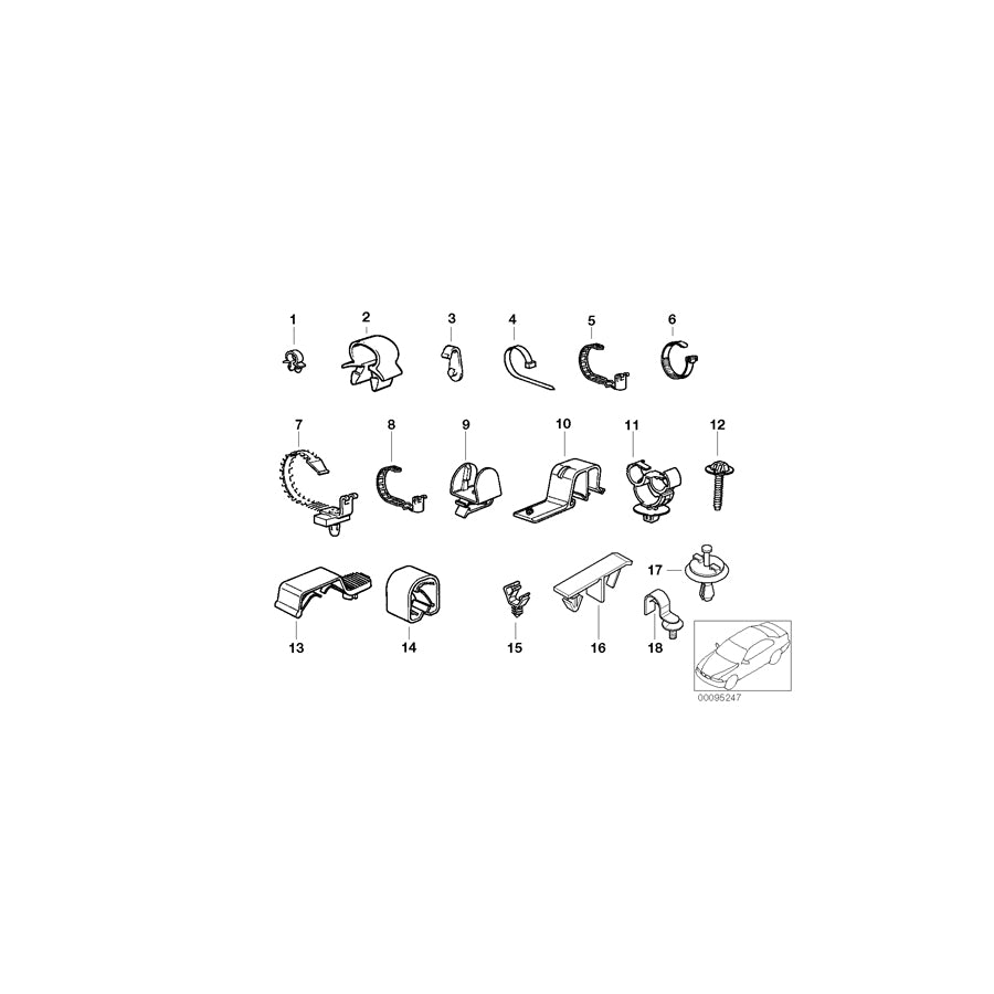 Genuine BMW 61131387089 E36 E34 E39 Cable Holder (Inc. M5) | ML Performance UK Car Parts