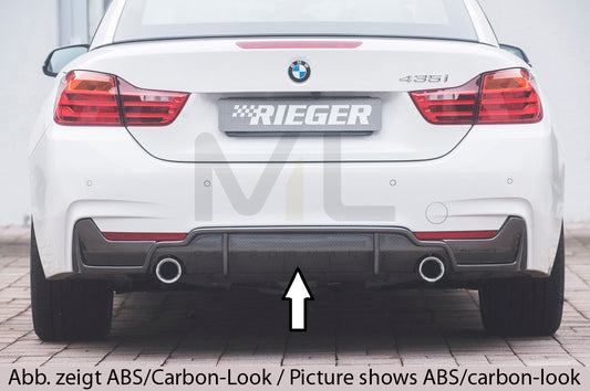 Rieger 00088056 BMW 4 Series F32 F33 F36 Rear Diffuser 1 | ML Performance UK Car Parts