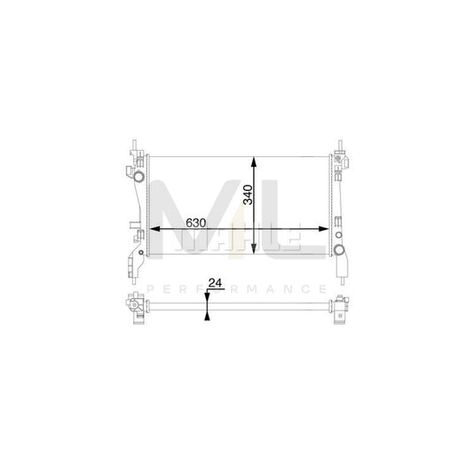 MAHLE ORIGINAL CR 1122 000S Engine radiator Mechanically jointed cooling fins | ML Performance Car Parts