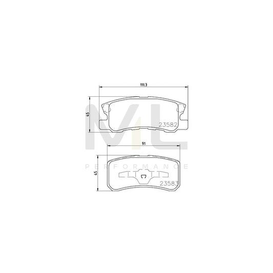 Hella 8DB 355 009-691 Brake Pad Set With Acoustic Wear Warning | ML Performance Car Parts
