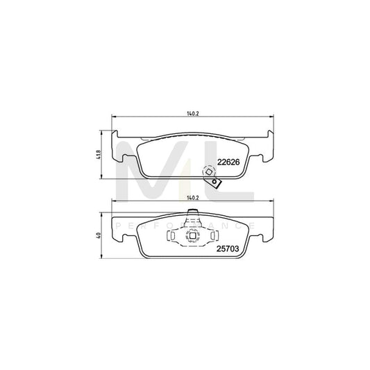 Brembo P 50 137 Brake Pad Set With Acoustic Wear Warning | ML Performance Car Parts