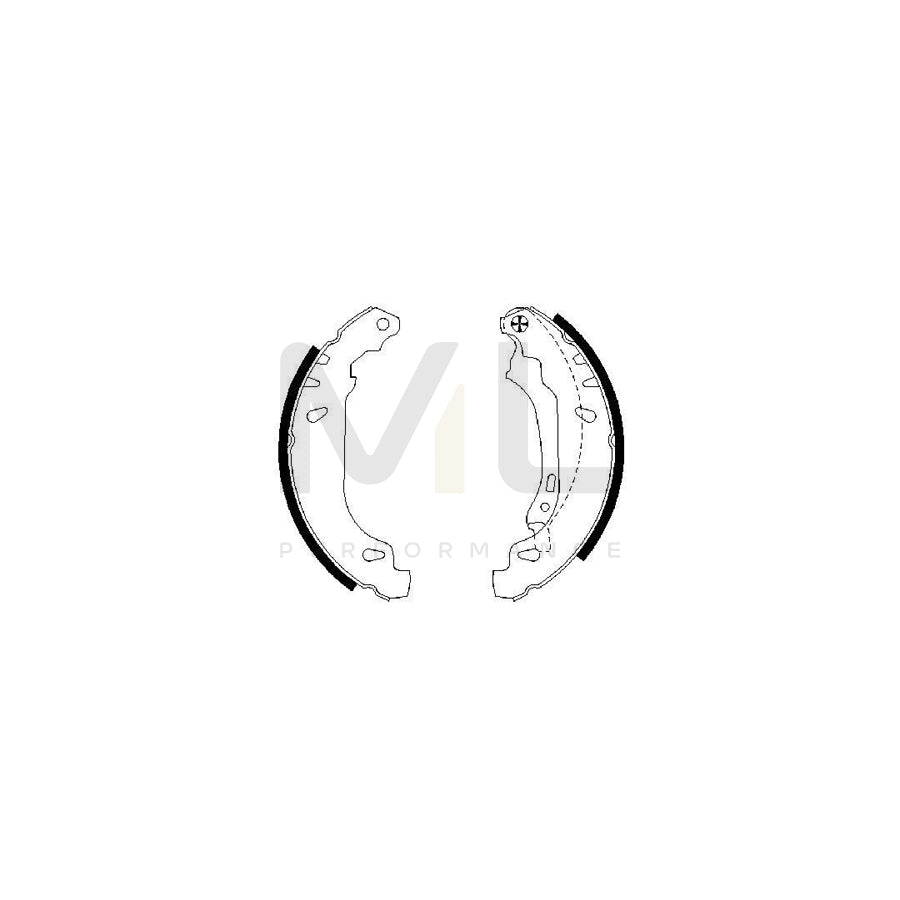 BOSCH 0 986 487 556 Brake Shoe Set | ML Performance Car Parts