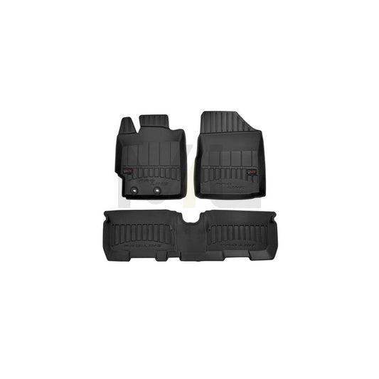 FROGUM Tailored 3D408401 Floor mat set for TOYOTA Yaris II Hatchback (XP9) Elastomer, Front and Rear, Quantity: 3, Black | ML Performance Car Parts