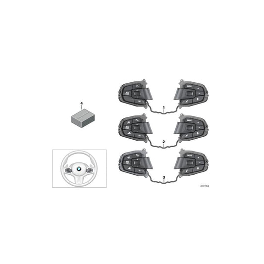 Genuine BMW 61318053151 G32 G02 G01 Switch, Multifunct. Steering Wheel (Inc. 530i, 540i & X4 30iX) | ML Performance UK Car Parts