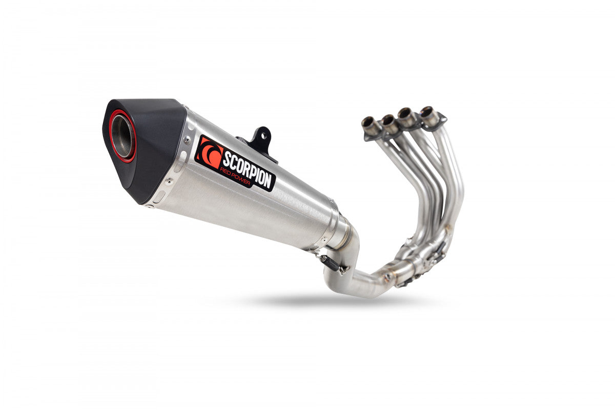 Scorpion RKA141SYSSEO Kawasaki Ninja ZX-25R Serket Taper Full System - Brushed Stainless Steel Sleeve | ML Performance UK UK