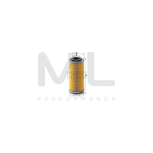 MANN-FILTER H 827/1 n Oil Filter for JAGUAR E-TYPE with seal, Filter Insert | ML Performance Car Parts