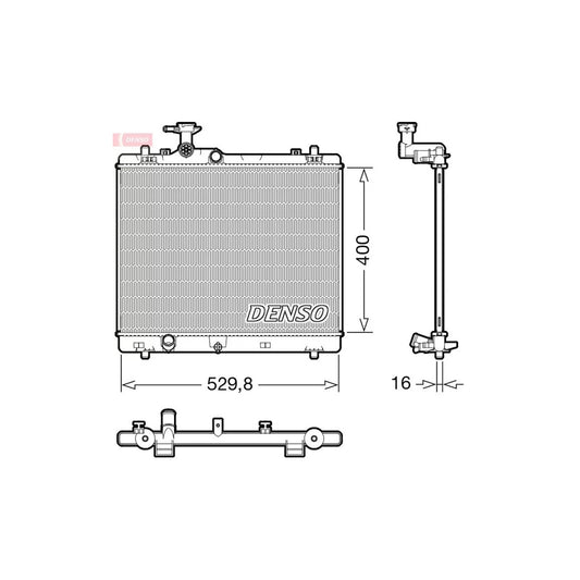 Denso DRM47043 Drm47043 Engine Radiator For Suzuki Swift Iv Hatchback (Fz, Nz) | ML Performance UK
