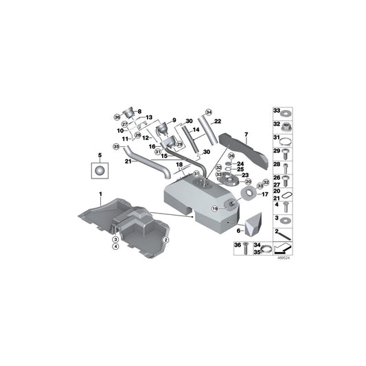 Genuine BMW 16128428501 Cover, Tank Trim Panel FIREWALL (Inc. M6 GT3) | ML Performance UK