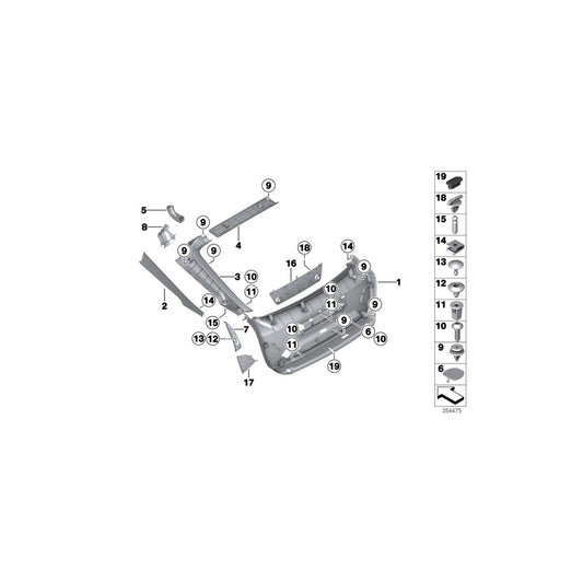Genuine BMW 51497295647 Left Hinge Cover (Inc. 330d, 320d & 328i) | ML Performance UK
