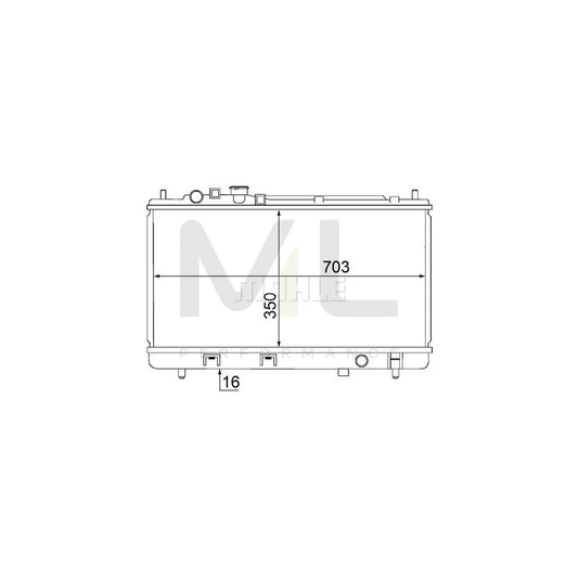 MAHLE ORIGINAL CR 1473 000S Engine radiator for MAZDA PREMACY Brazed cooling fins, Manual Transmission | ML Performance Car Parts