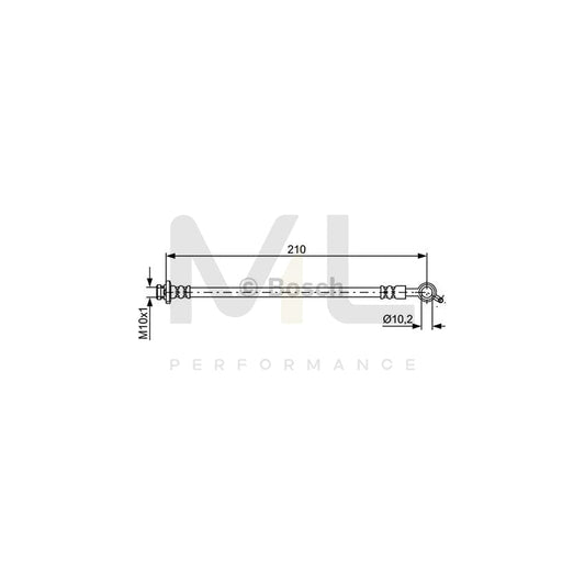 BOSCH 1 987 481 829 Brake Hose 210mm | ML Performance Car Parts