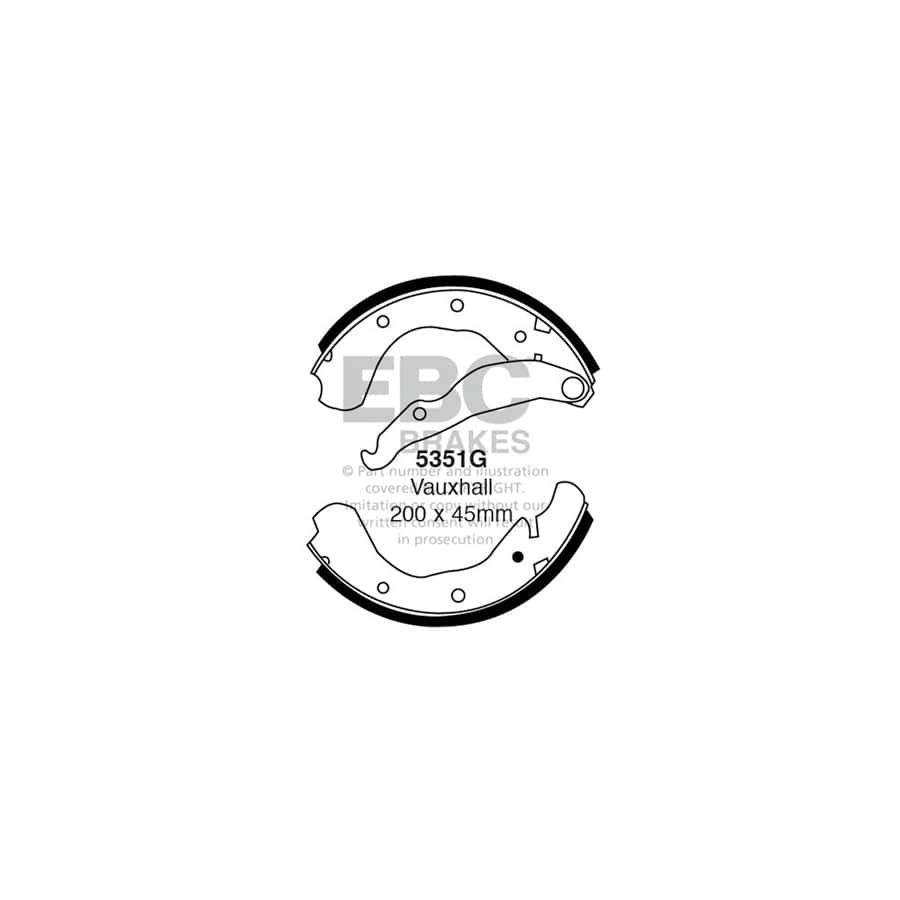 EBC 5351G Opel Vauxhall Rear Brake Shoes 1 | ML Performance UK Car Parts