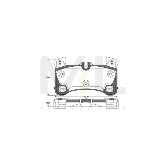 Bosch 0986Tb3088 Brake Pad Set Excl. Wear Warning Contact  | ML Performance Car Parts