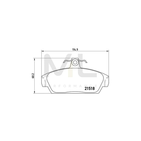 Brembo P 52 015 Brake Pad Set Excl. Wear Warning Contact, With Brake Caliper Screws | ML Performance Car Parts