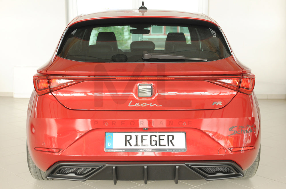 Rieger 00027055 SEAT Leon KL Rear Diffuser 7 | ML Performance UK Car Parts