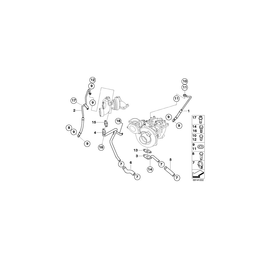 Genuine BMW 11427792244 E60 E61 Return Pipe (Inc. 535d) | ML Performance UK Car Parts