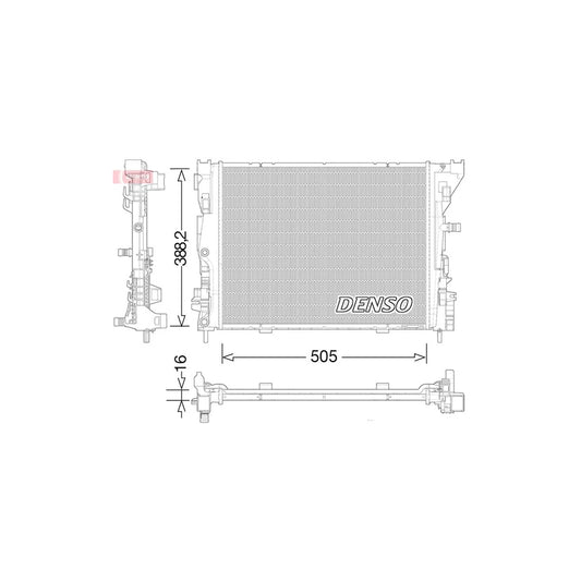 Denso DRM23035 Drm23035 Engine Radiator For Renault Zoe (Bfm_) | ML Performance UK