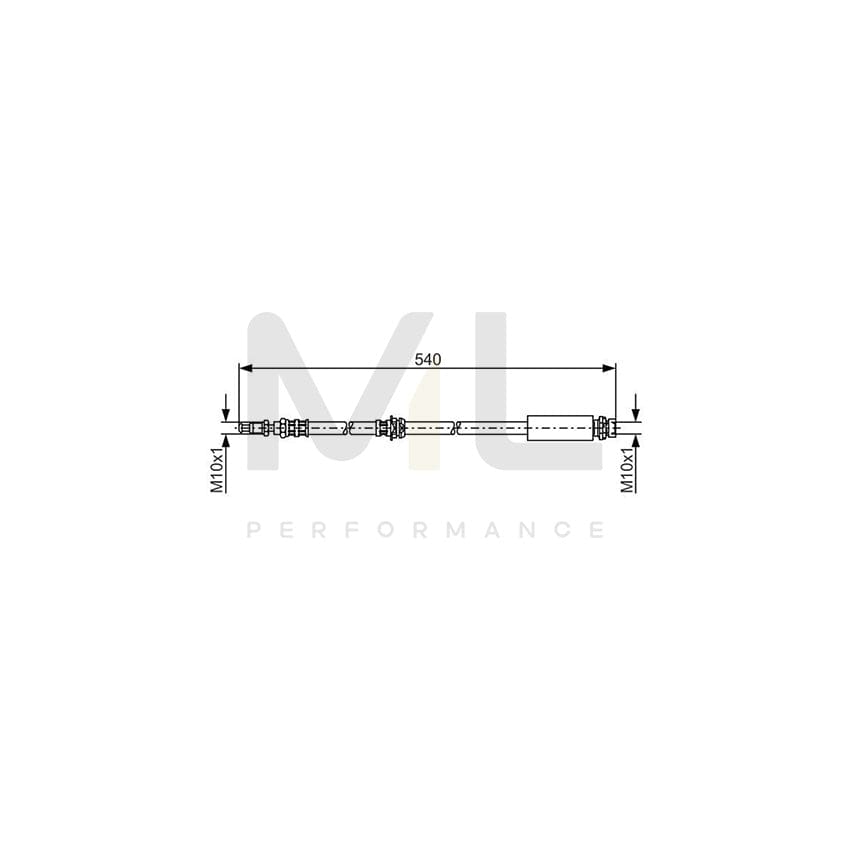 BOSCH 1 987 476 057 Brake Hose 494mm, M10x1 | ML Performance Car Parts