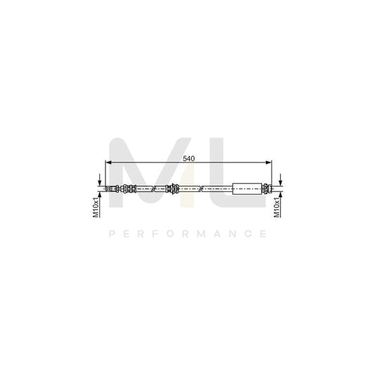 BOSCH 1 987 476 057 Brake Hose 494mm, M10x1 | ML Performance Car Parts