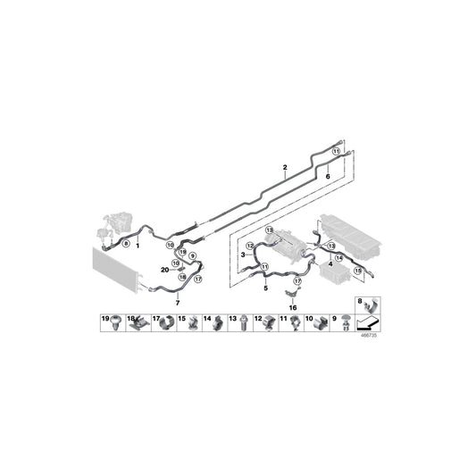 Genuine BMW 17127645482 F45 Coolant Feed Line Electric motor (Inc. 225xe & Cooper SE ALL4) | ML Performance UK