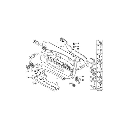 Genuine BMW 51419154462 E65 E66 Door Lining Leather Front Right BEIGE (Inc. 730d, 750Li & 730i) | ML Performance UK Car Parts