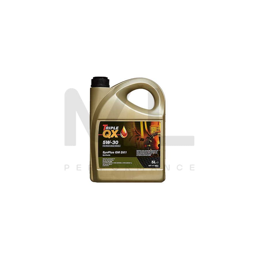 TRIPLE QX SynPlus Engine Oil 5W-30 GM Dexos1 - 5Ltr Engine Oil ML Performance UK ML Car Parts