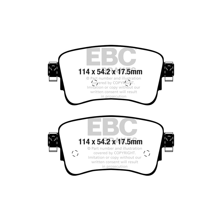 EBC PDKR1104 Citroen Opel Peugeot Toyota Ultimax Rear Brake Pad & Plain Disc Kit - TRW Caliper 2 | ML Performance UK Car Parts