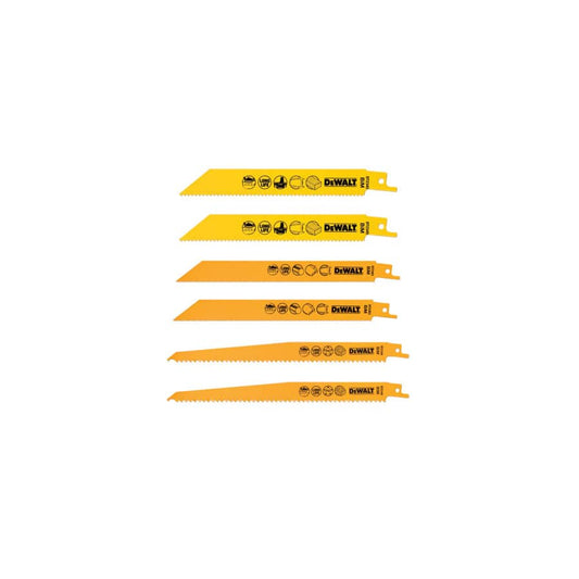 DEWALT DEWDT2444QZ DT2444 Reciprocating Saw Blade Set, 6 Piece | ML Performance UK