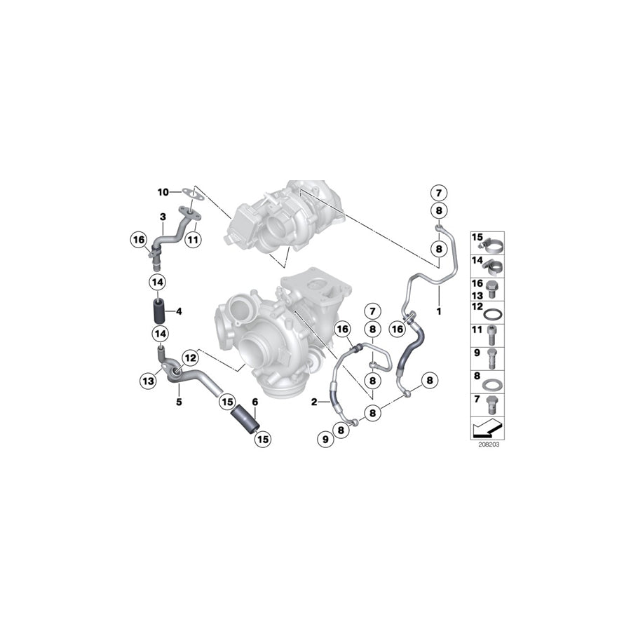 Genuine BMW 11427800615 E71 E70 F07 Oil Pipe (Inc. X5 40dX, 740d & X6 40dX) | ML Performance UK Car Parts