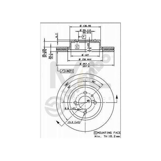 BREMBO 09.4768.10 Brake Disc Internally Vented, with bolts/screws | ML Performance Car Parts