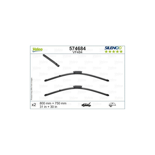 Valeo Silencio Flat Blade Set, Silencio X.Trm 574684 Wiper Blade For Citro?? C4 | ML Performance UK Car Parts