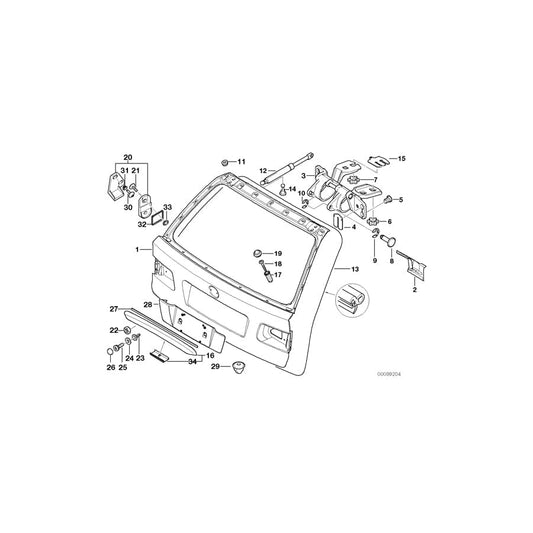 Genuine BMW 41628208439 E39 E61 Star-Shaped Nut ASA M8 (Inc. 525tds, 535xi & 523i) | ML Performance UK Car Parts