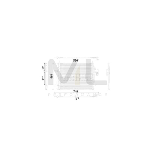 MAHLE ORIGINAL AC 934 000S Air conditioning condenser with dryer | ML Performance Car Parts