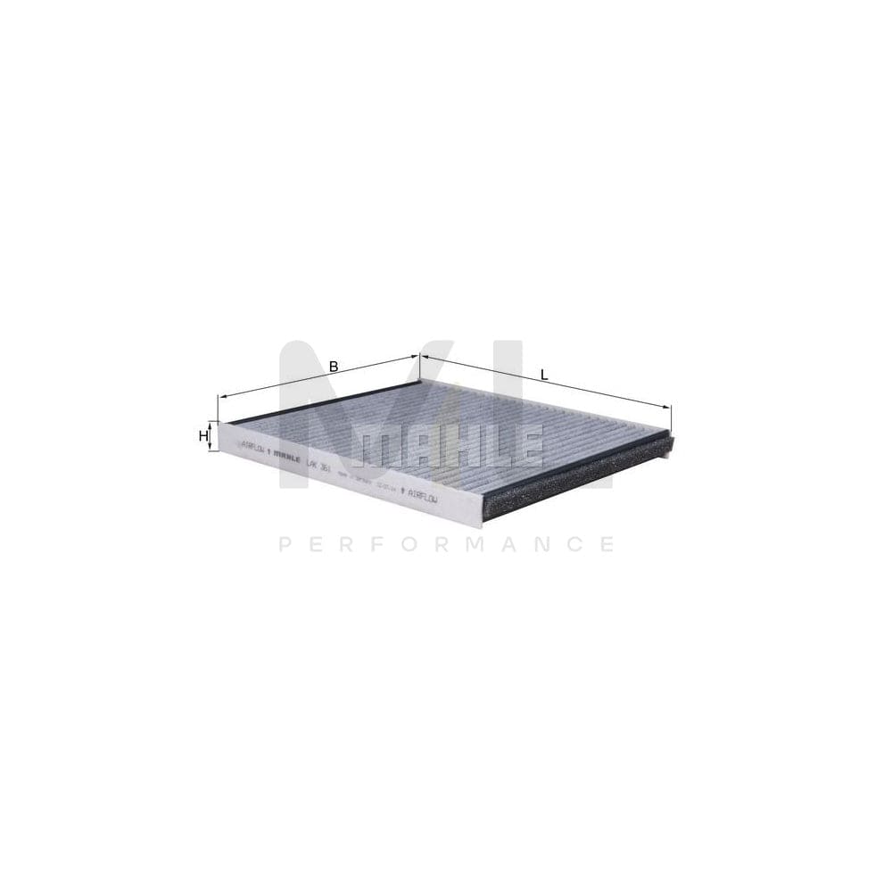 MAHLE ORIGINAL LAK 361 Pollen filter Activated Carbon Filter | ML Performance Car Parts