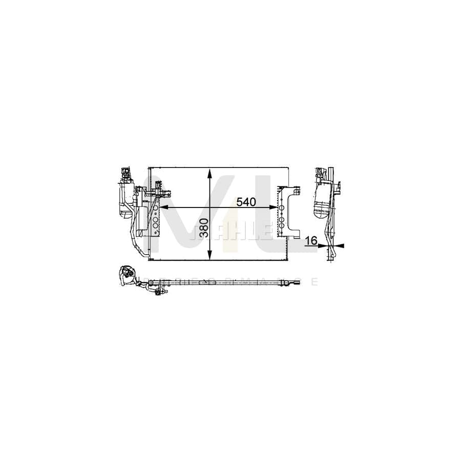 MAHLE ORIGINAL AC 351 000P Air conditioning condenser with dryer | ML Performance Car Parts