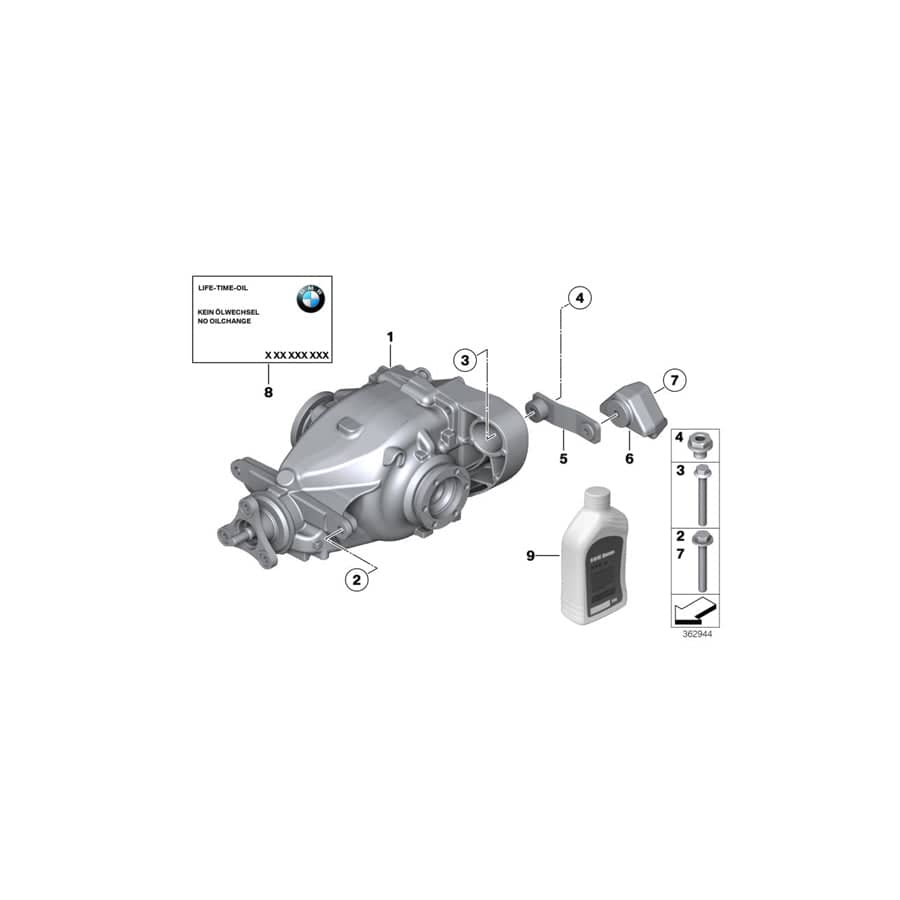 Genuine BMW 33107611129 E84 Rear-Axle-Drive I=3,15 (Inc. X1 20iX, X1 28iX & X1 20i) | ML Performance UK Car Parts