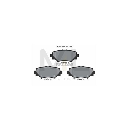 TEXTAR 2587801 Brake pad set for MAZDA 3 with acoustic wear warning | ML Performance Car Parts