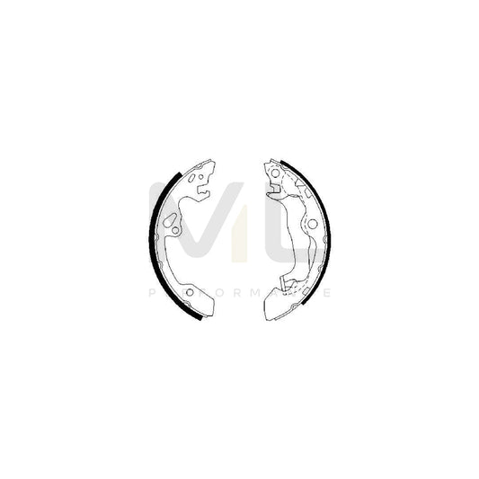 BOSCH 0 986 487 557 Brake Shoe Set for FORD FOCUS Front Axle, Rear Axle | ML Performance Car Parts