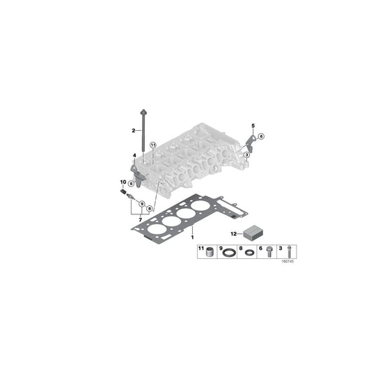 Genuine BMW 11657804865 E81 E82 E84 Gasket Steel (Inc. 123d & X1 23dX) | ML Performance UK Car Parts
